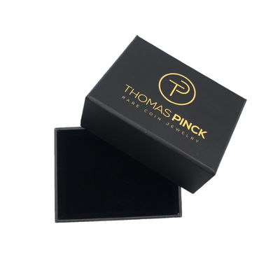 Imballaggio di lusso di Ring Rigid Small Paper Cosmetic di 2mm del cartone dei gioielli di regalo di PMS nero del contenitore