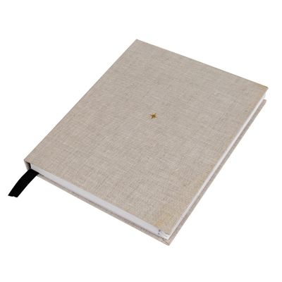 Grippaggio della stagnola di oro di Planner Book A5 dell'organizzatore della coperta di tela del panno con il segnalibro di seta del nastro